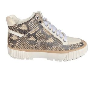 DOLCE VITA High Top Platform Sneaker Snake Skin size 7